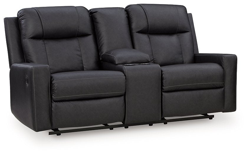 Mackmenville Reclining Loveseat with Console - Grand Central Home Furnishings