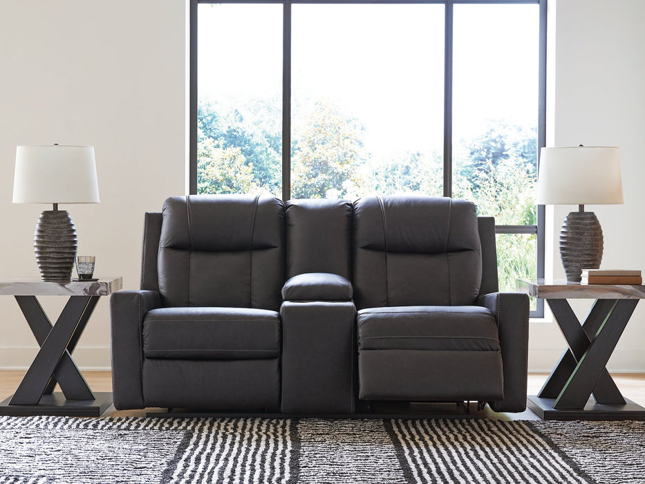Mackmenville Reclining Loveseat with Console - Grand Central Home Furnishings