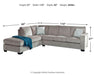Altari Sleeper Sectional with Chaise - Grand Central Home Furnishings