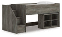 Frandern Loft Bed with Bookcase Storage - Grand Central Home Furnishings