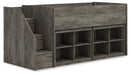 Frandern Loft Bed with Bookcase Storage - Grand Central Home Furnishings