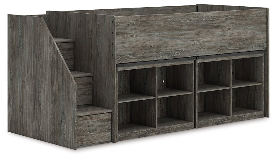 Frandern Loft Bed with Bookcase Storage - Grand Central Home Furnishings