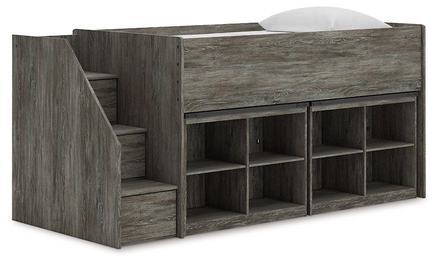 Frandern Loft Bed with Bookcase Storage - Grand Central Home Furnishings