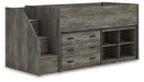 Frandern Loft Bed with Bookcase and Drawer Storage - Grand Central Home Furnishings