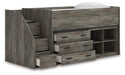 Frandern Loft Bed with Bookcase and Drawer Storage - Grand Central Home Furnishings