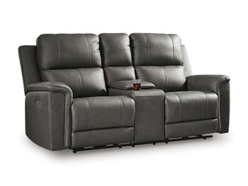 Bleckley Power Reclining Loveseat with Console - Grand Central Home Furnishings