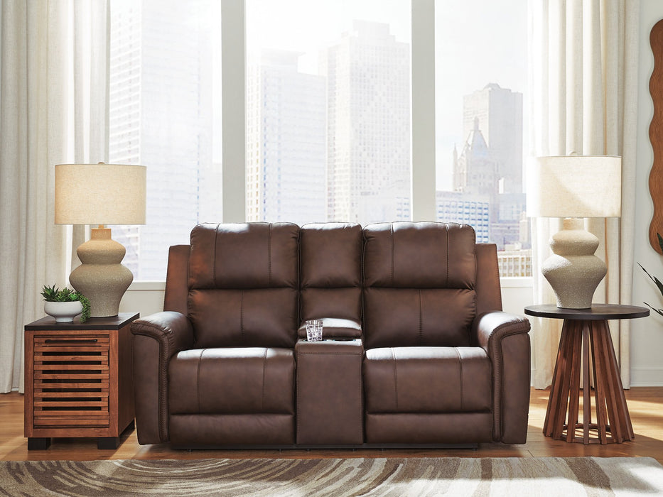 Bleckley Power Reclining Loveseat with Console - Grand Central Home Furnishings