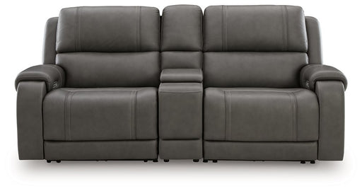 5Z - Pittson Power Reclining Sectional Loveseat with Console - Grand Central Home Furnishings